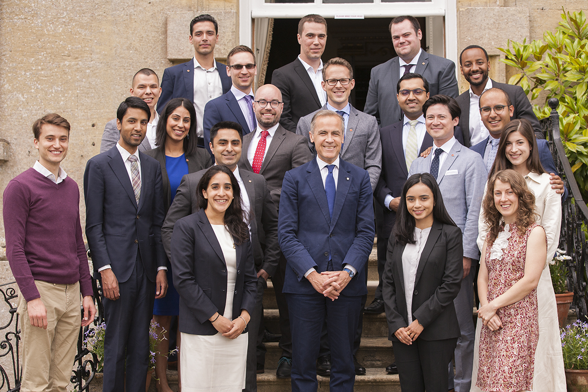 Governor Carney with young Canadian participants